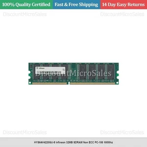 HYS64V4220GU-8 Infineon 32MB SDRAM Non ECC PC-100 100Mhz - Picture 1 of 1