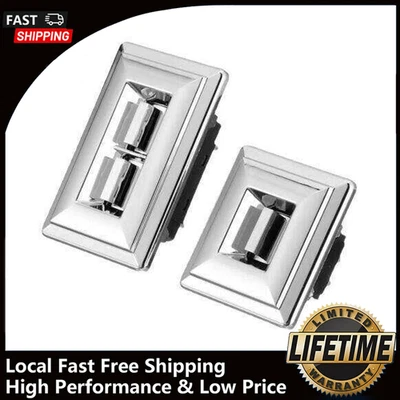 1 Pair Set of 2 Chrome Power Window Switch For Chevy Chevrolet GMC Pontiac USA - Image 1 of 4
