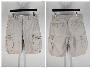Polo Ralph Lauren Men's 32 Cargo Shorts Tan Khaki Cotton Zip Fly Y2K 90s Vintage - Picture 1 of 6