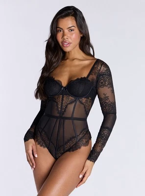 Body de encaje Boux Avenue para mujer Tamara cuerpo sin relleno lencería elegante de una pieza Foto 1 de 4