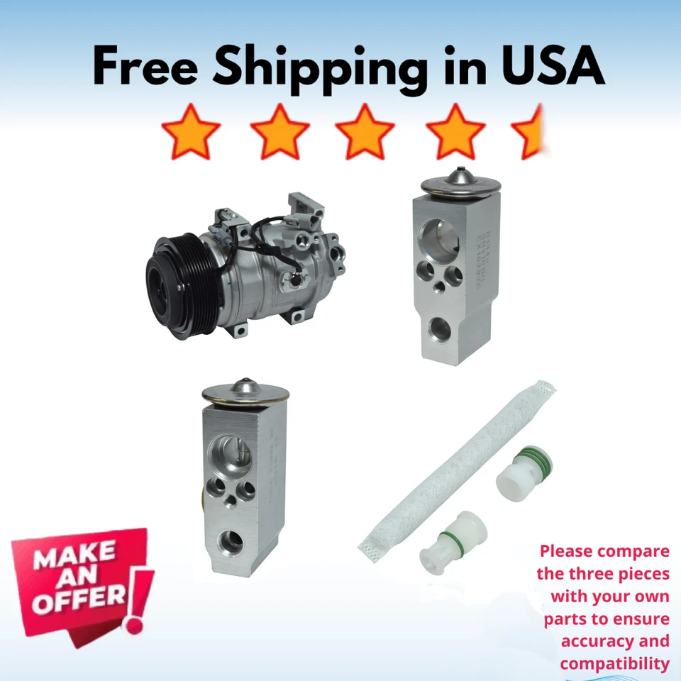 Комплект компрессора кондиционера подходит для Toyota Land Cruiser 2008-2020, Lexus LX570 2008-2020 - Изображение 1 из 1