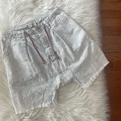 Free People Women's Easy Rider Long Rise Shorts, Acid Stripe, Size Small  - Image 1 of 4