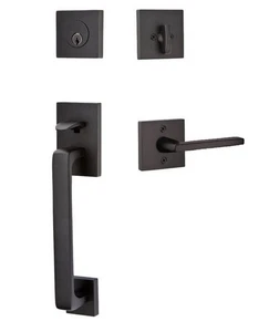 Emtek 4820HLOUS19RH Baden diestro manija monocilíndrica con palanca Helios - negro - Imagen 1 de 13