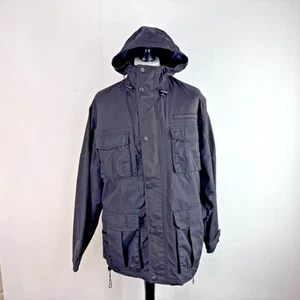 Alpha Industries Jacket Mens Lined Windbreaker in Black size Large - Hooded - Picture 1 of 10