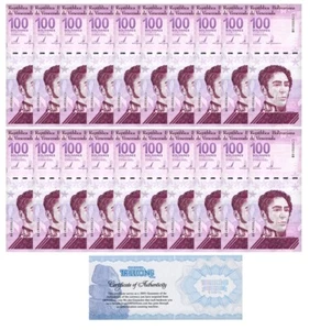 VENEZUELA 100 DIGITALES qty 20 2021 CIR 100 million bolivar USA! - Picture 1 of 3