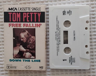 TOM PETTY Free Fallin' b/w Down The Line Orig '89 MCA Rare Rock Cassette Single Foto 1 de 2