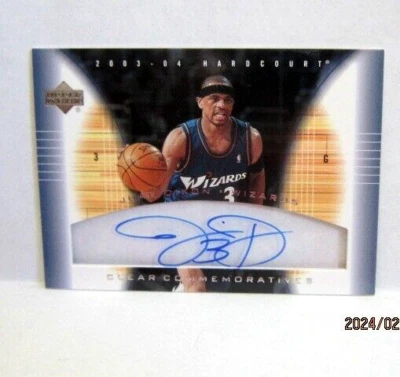 Juan Dixon 2003-04 UD Madera Dura Madera Dura Conmemorativos ¡Auto! Wizards G Automático Foto 1 de 2