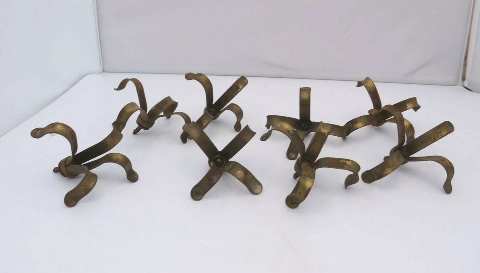 Set of 8 Antique Victorian Brass Finials - Image 1 of 4