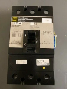 Square D KAL361251212 Circuit Breaker, 125 Amp, 600V, 3 Pole, w/Aux.  - Picture 1 of 6