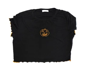 Camisa de Halloween Talla Grande Para Mujer Junior Top Corto Calabaza Gótico Emo Capricho - Imagen 1 de 13