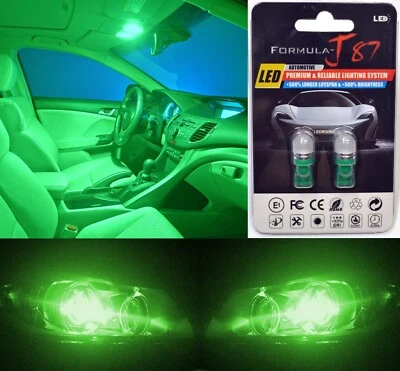 LED 5050 Light Green 912 Two Bulbs Interior Map Replacement Upgrade Stock Lamp - Image 1 of 4