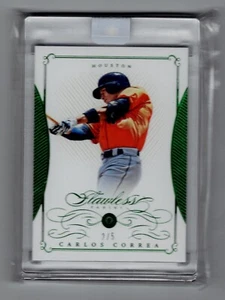 Carlos Correa 2016 Panini Baseball Impeccabile #8 Smeraldo 2/5 Houston Astros - Foto 1 di 2