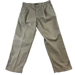 Lee Herren Plissee Chino Hose W34 L30 * Baggy Loose High Rise Stone Farbe - Bild 1 von 11