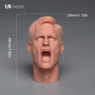 1:6 WWII Gunner Soldier man Head Sculpt For 12'' Male Action Figure body Toy - Image 1 of 4