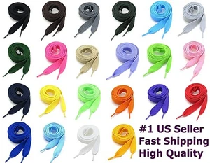 10 Pairs 52" Thick Shoelace Sneakers Athletic Shoelace 23 Color String Shoelaces - Picture 1 of 40