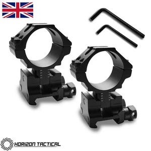 Anelli alzata Picatinny Weaver regolabile montaggio cannocchiale 30 mm 1" profilo Regno Unito - Foto 1 di 7