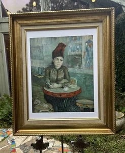 Van Gogh Fine Art Print 'In the Café: Agostina Segatori in Le Tambourin' Framed - Picture 1 of 17