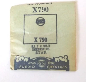 G-S Flexo Watch Crystal X790 Benrus Star 21.7 x 20.2 - Picture 1 of 3