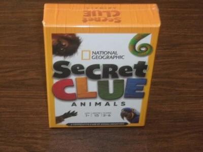 NIB National Geographic Secret Clue Animals A Cooperative Card Game of Animals - Image 1 of 4