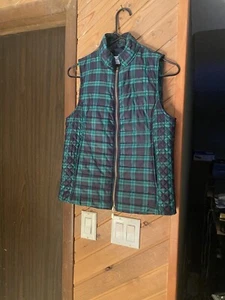 Vineyard Vines Ladies Size Extra Small Blue Green Zippered Vest - Picture 1 of 4