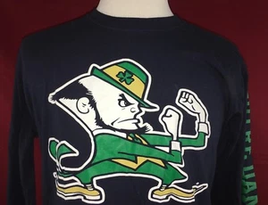 Champion Notre Dame Fighting Irish Leprechaun blau Langarm T-Shirt Medium - Bild 1 von 10