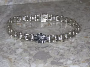 Vintage Herren Harley Davidson Sterlingsilber Kette Glied Motorrad Armband 8,5 Zoll LESEN - Bild 1 von 20