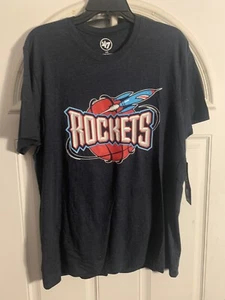 NWT HOUSTON ROCKETS 47 BRAND MENS VARSITY TEAM T SHIRT Blue Sz Large - Picture 1 of 5