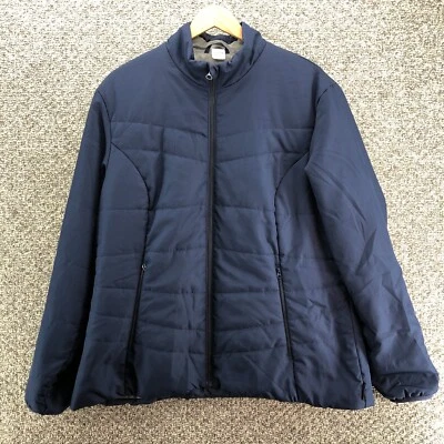 Quechua Decathlon пуховик куртка синий женщин Sz XXL полный молнии карманы - Изображение 1 из 4