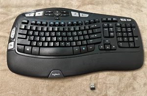 Logitech K350 Comfort Wave Ergonomic Wireless Keyboard With Dongle - Bild 1 von 5