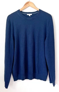 Suéter Gap Para Hombres Talla Grande 100% Lana Merino Extra Fina Azul Marino Crew Pullover - Imagen 1 de 5