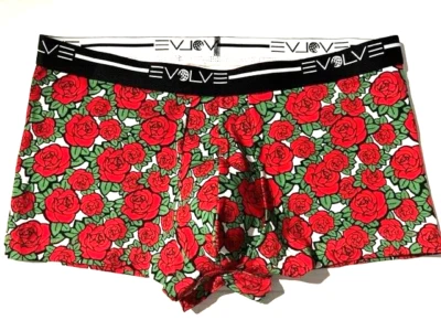 Nuevo EVOLVE Para Hombres Estampado Rosa Algodón Bolsa Frontal Boxer Baúl Calzoncillo Ropa Interior XL Foto 1 de 4