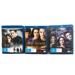 Blu-ray Crepúsculo SAGA Trilogía Crepúsculo Luna Nueva Eclipse Vampiro Hombre Lobo Películas - Imagen 1 de 12
