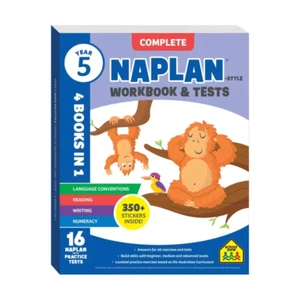 Naplan-Style Complete Workbook and Tests Year 5: 4 Books in 1 - Book - Picture 1 of 1