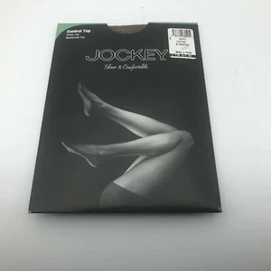 Jockey Control Top Panty Hose Coffee B-Medium Sheer Leg Reinforced Toe NOS Vtg - Picture 1 of 9