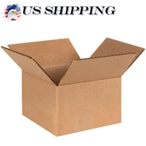 6x6x4 inch Small Shipping Box, Brown Corrugated Cardboard Document Mailing Box - Picture 1 of 8
