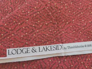 COTTON FABRIC- "LODGE & LAKESIDE" BY THIMBLEBERRIES 2008 RJR FABRICS - 35" - Picture 1 of 1