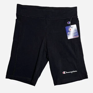 Champion Bike Shorts XL Girls 8” Black Athletic 7698CG NEW MSRP $49.99 - Picture 1 of 7