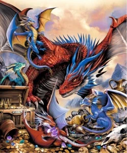 Dragon Hoard Faux Fur Throw Blanket 50" x 60" - Picture 1 of 2