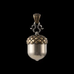 Acorn Capsule Pendant Necklace for Men,Pet Ashes Urn Holder Keepsakes Jewelry - Picture 1 of 15