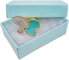 TheDisplayGuys Kraft Paper Jewelry Gift Boxes & Cotton Insert 100-Pack Turquoise