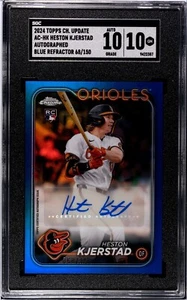 2024 Topps Chrome Update True Blue Auto /150 Heston Kjerstad SGC 10/10 - Picture 1 of 2