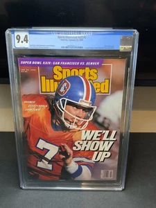 CGC 9.4 Newsstand Edition Sports Illustrated-John Elway-January 22 1990 - Picture 1 of 1