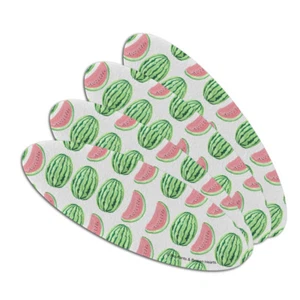 Wacky Watermelons Summer Pattern Oval Nail File Emery Board 4 Pack - Picture 1 of 4
