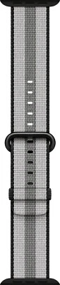 NEW OEM Woven Nylon Band for Apple Watch 1, 2, 3, 4, 5, etc 42/44MM - Black/Gray - Image 1 of 4