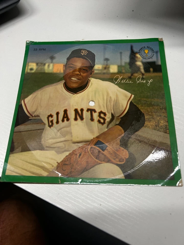 Vintage Willie Mays 33 Rpm Cardboard Record Cover - Sports Champions, Inx. 1962 - Image 1 of 2