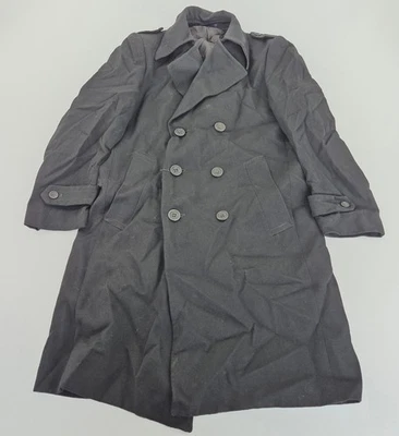 DEBENHAMS Abrigo 12 Negro Mujer Largo Mezcla de Lana Trench Smart Formal - Imagen 1 de 4