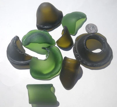 Sea Glass, Collection of Wine Bottle Pieces - Image 1 of 4