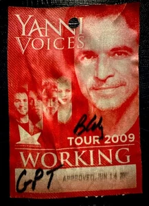 YANNI VOICES TOUR 2009 - JUNE 14, 2009 -NOKIA LIVE DALLAS TEXAS - BACKSTAGE PASS - Picture 1 of 1