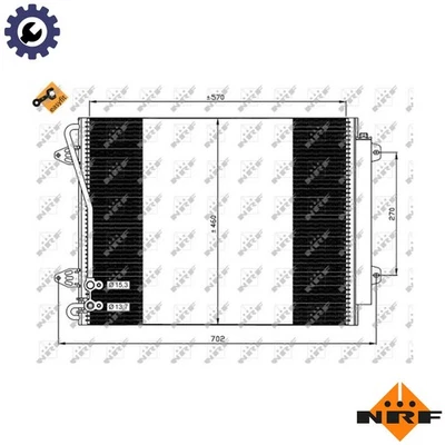 CONDENSER AIR CONDITIONING 35613 FOR VW CC/PASSAT/SEDAN/GRANDE MAGOTAN 2.0L 4cyl - Image 1 of 4