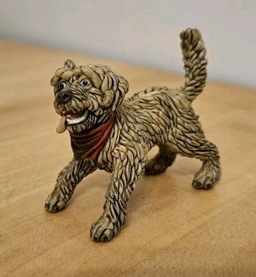 Bandana roja Schleich perro raza mixta #16818 marrón claro ojos azules retirada Foto 1 de 4